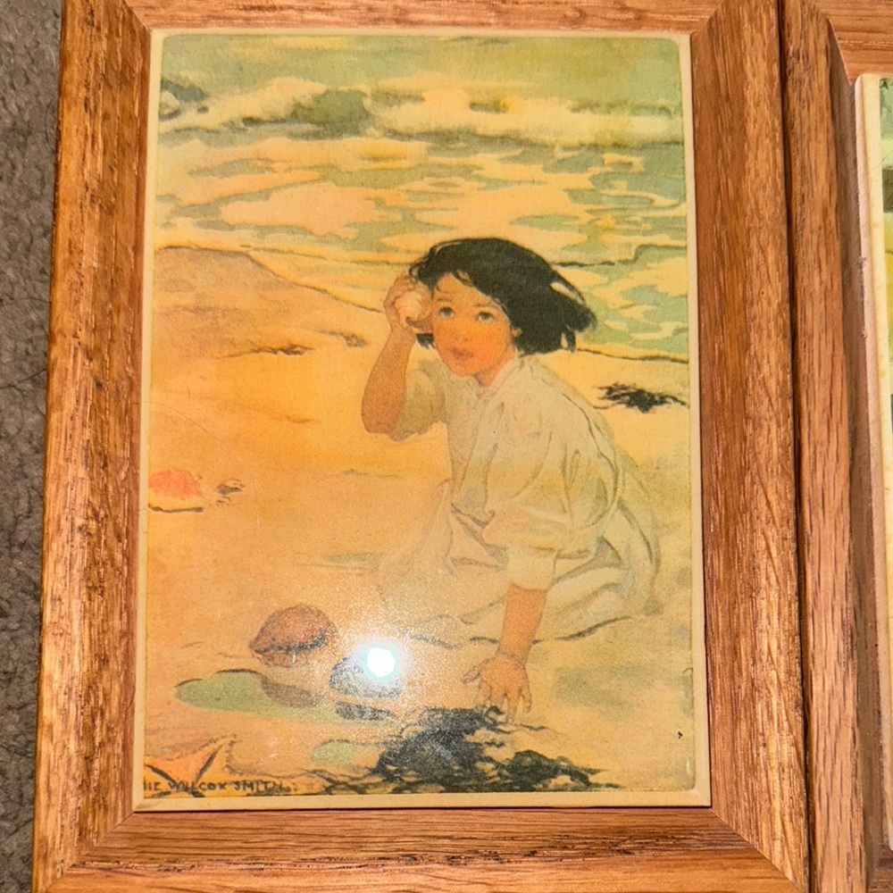 Framed Beach Scene Art Print